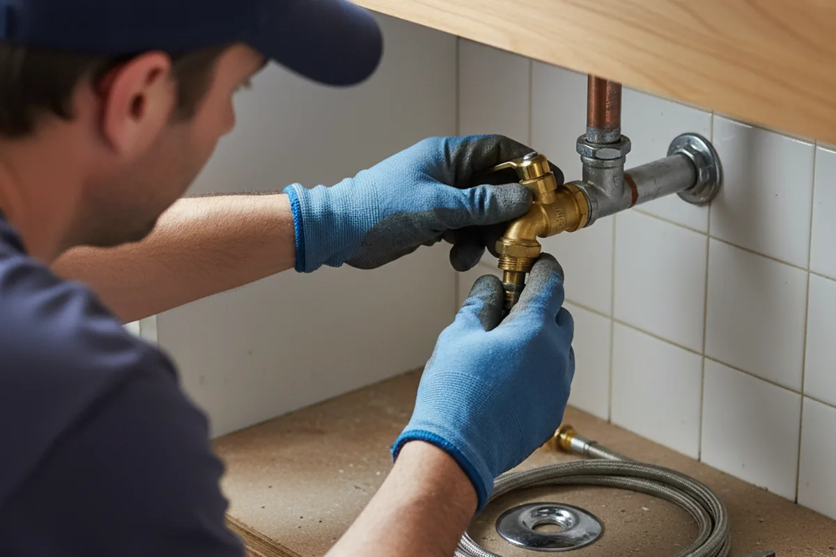 Shutoff valve and fitting work during Faucet and Fixture Repair in Macedonia